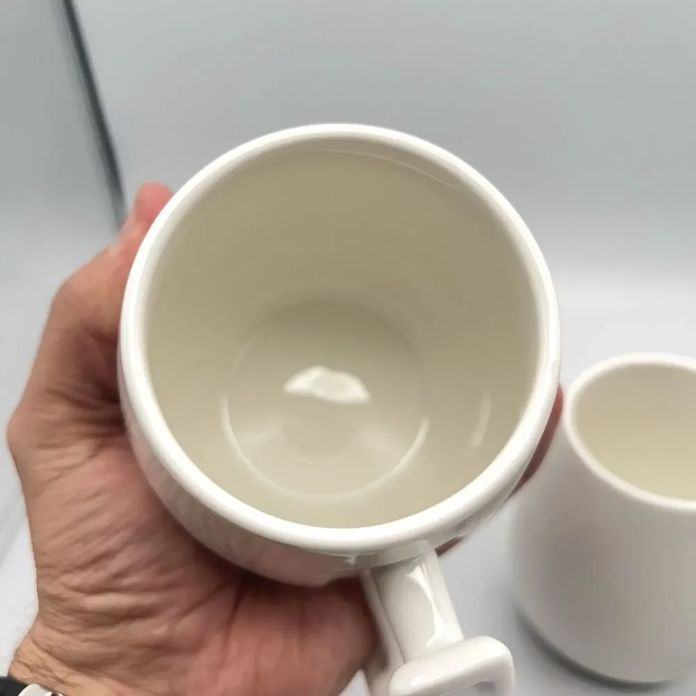 Williams Sonoma Boska White Ceramic Mug - Set Of 2